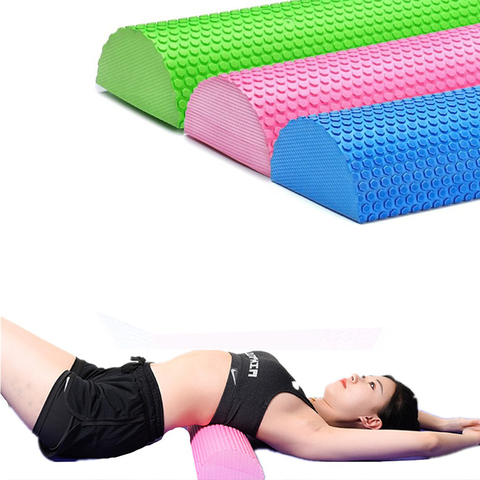 La mitad ronda EVA masaje rodillo de espuma 30cm Yoga Pilates de equipos de Fitness de equilibrio bloques de Yoga con masaje de punto flotante ► Foto 1/4