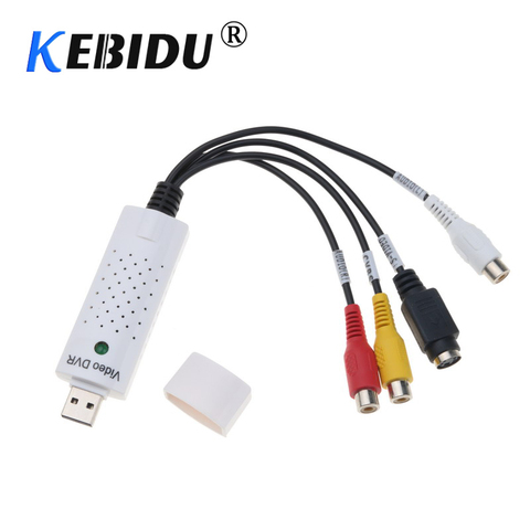Kebidumei USB 2,0 portátil de Easycap de Audio Tarjeta de captura de vídeo VHS adaptador DVD de captura de Video Convertidor para Win7/8/XP/Vista ► Foto 1/6