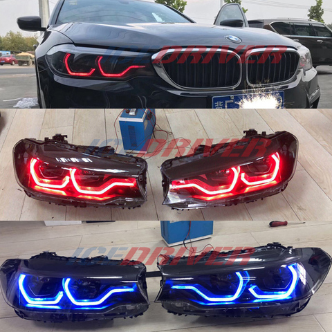 Icedriver-tablero LED multicolor para BMW serie 5, luces de circulación diurna, DRL, RGB, F10, F11, F18, G30 ► Foto 1/6