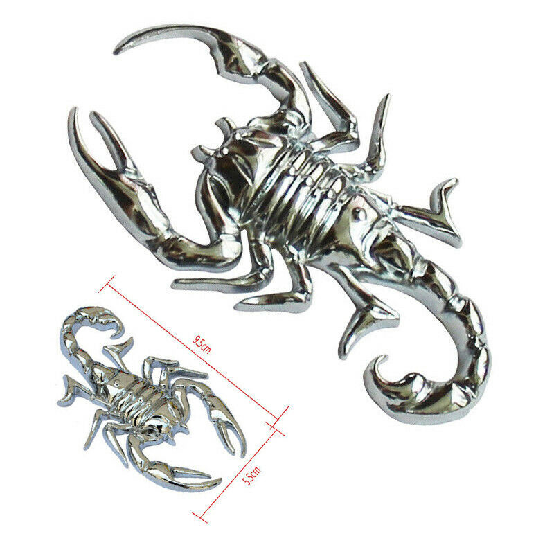 Etiqueta de escorpión para Coche, calcomanías decorativas 3D de Metal, 9,5x5,5 cm ► Foto 1/4