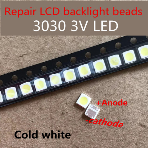 LEXTAR-100 Uds./LED de retroiluminación, 1 w, 3030, 3 v, blanco frío, 80-90LM, aplicación de TV ► Foto 1/3