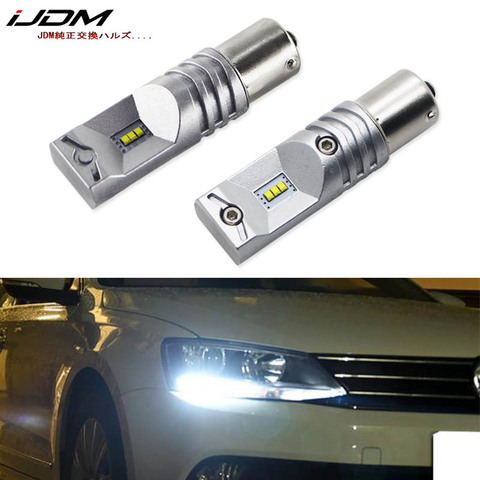 IJDM 6000K blanco Canbus No Error BA15S LED 1156 P21W bombilla LED para Volkswagen MK6 luces de circulación diurna 12V 12V ► Foto 1/6