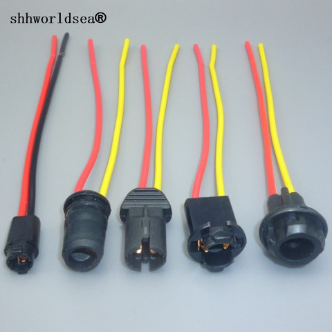Shhworldsea 2 uds T10 T5 conector 10CM W5W 168 194 lámpara Cable de bombilla para automóvil camión luz LED enchufe de bombillas de coche macho ► Foto 1/6