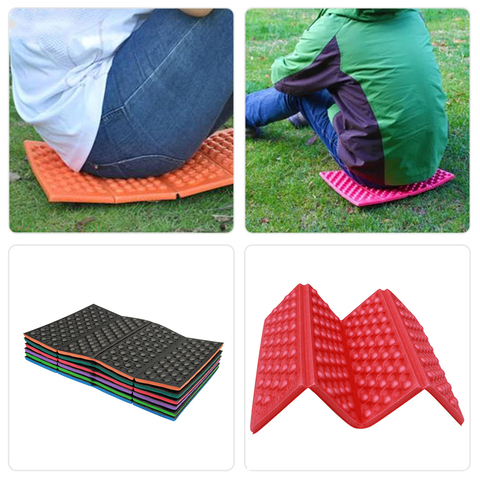 Cojín portátil plegable para acampada, asiento suave, impermeable, doble, para acampar, senderismo, picnic, para exteriores, resistente a la humedad, colchón ► Foto 1/6