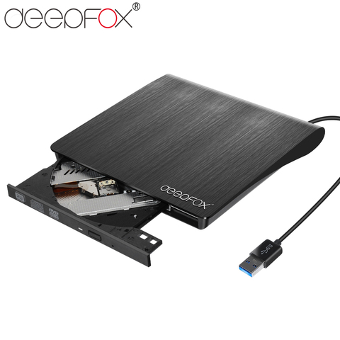 Deepfox-Unidad óptica USB 3,0, CD +/-RW, DVD +/-RW, reproductor de CD/DVD, quemador para PC y portátil ► Foto 1/6