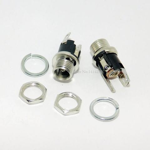 10 piezas 5,5-2,1mm 5,5*2,1 DC con la tuerca DC Power Jack Socket montaje en Panel conector ► Foto 1/6