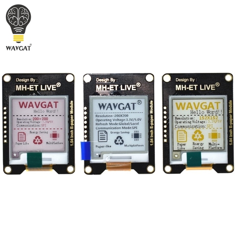 WAVGAT-Módulo Epaper de 1,54 pulgadas, pantalla e-ink de papel electrónico, SPI, compatible con parte Global para Arduino UNO, STM, raspberry pi, ESP32 ► Foto 1/6