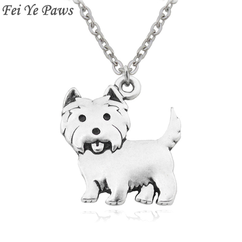 Collar de patas Fei Ye para mujer, colgante de Metal de cobre bohemio, collares colgantes de perro, collar de cadena de acero inoxidable largo para niña ► Foto 1/6