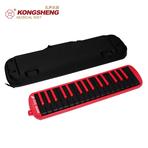 Kongsheng 32 clave melódica instrumento rojo azul Instrumentos musicales teclado profesional regalo niños principiante pianica con caja ► Foto 1/6