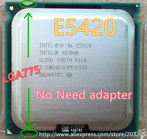 Intel Xeon E5420 2.5 GHz/12 m/1333 MHz/80 W procesador igual a Core 2 Quad q6600 Q9300 CPU puede trabajar LGA 775 ► Foto 1/2