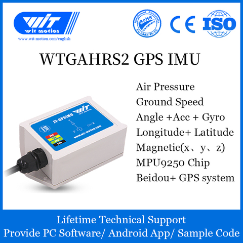 WitMotion WTAHRS2 sistema de navegación de 10 ejes GPS-IMU de alta estabilidad, acelerómetro Bulit-in + giroscopio electrónico + magnetómetro + barómetro ► Foto 1/6