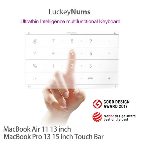 Nums Track Pad número Touch Pad inteligente Digital numérico inalámbrico teclado táctil para 2015 de 13 pulgadas Macbook Pro 15 macbook Air ► Foto 1/1