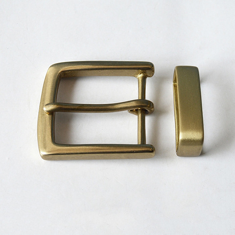 2 piezas/set accesorios de cuero DIY latón sólido 40mm hebilla de cinturón de Metal vaquero cinturón de Cosplay para cinturón ancho de 3,9 cm 3,8 ► Foto 1/6
