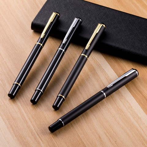 1 piezas nuevo bolígrafo de metal bolígrafo de firma de gel pluma suministros escolares regalos de oficina bolígrafo de negocios ► Foto 1/6