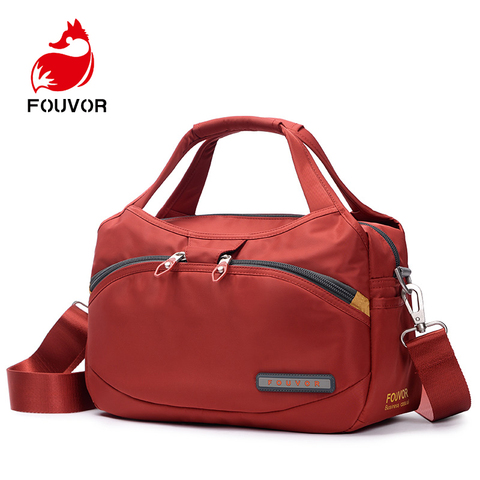 Fouvor-Bolso de mano informal para mujer, bandolera impermeable con cinturón, Oxford, con cremallera, cruzado, envío directo ► Foto 1/6