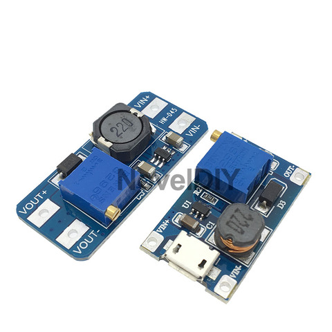 Placa convertidora ajustable para Arduino, DC-DC, MT3608, aumento de potencia, salida máxima de 28V, 2A, placa de impulso ajustable ► Foto 1/6