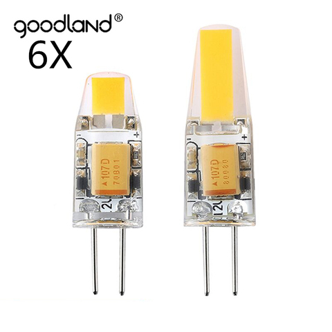 Goodland-Lámpara LED Mini G4, 3W, 6W, CA/CC, 12V, bombilla LED COB G4 regulable, Ángulo de haz de 360, lámpara halógena de reemplazo, lámparas de araña ► Foto 1/6