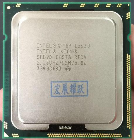 La computadora de la PC procesador Intel Xeon L5630 (12M Cache 2,13 GHz 5,86 GT/s Intel QPI) LGA1366 Desktop CPU 100% trabajo normal ► Foto 1/2