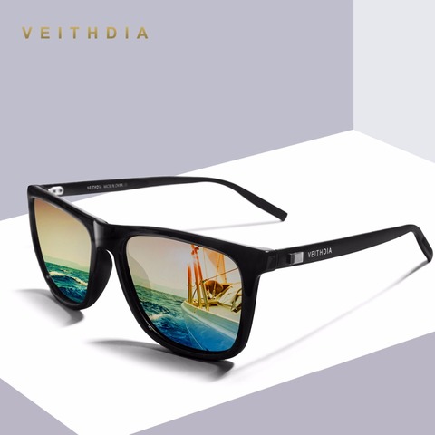 Veithdia aluminio + tr90 unisex retro para hombre polarizadas gafas de sol de espejo diseñador de la marca de la vendimia de conducción gafas de sol de las mujeres shades ► Foto 1/6