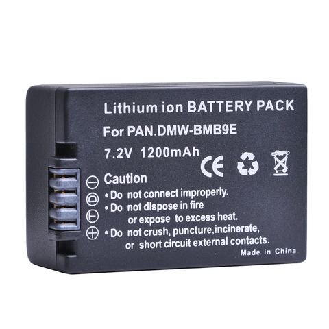 Batería de ion de litio DMW-BMB9 DMW BMB9 para Panasonic Lumix DMC FZ40K FZ45K FZ47K FZ48K FZ60 FZ70 FZ100 FZ150, 1200mAH, 1 ud. ► Foto 1/5