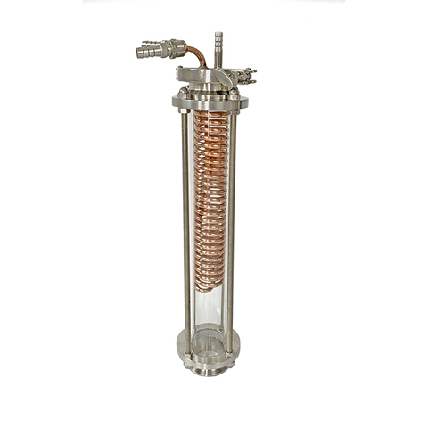 Condensador de cobre puro de vidrio de 2 pulgadas, deflegmator, diroth, reflujo, condensador de destilador ► Foto 1/2