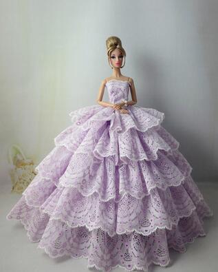 Ropa de muñeca barbie hecha a mano, vestido de noche de barbie, vestidos de Boda de Princesa, ropa, lote de accesorios ► Foto 1/1