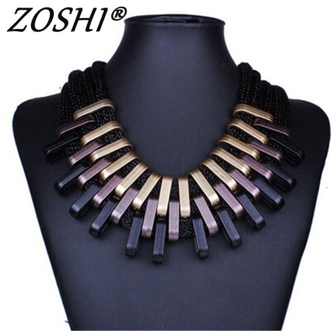 2022 nuevo acrílico Punk Vintage moda collares y colgantes mujeres declaración collar gradiente gotas gargantilla Maxi collar femenino ► Foto 1/6