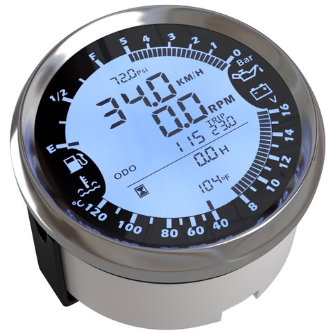 Velocímetro GPS Universal 6 en 1, medidor multifuncional, tacómetro, medidor de temperatura del agua, nivel de combustible, voltímetro de presión de aceite, 12V, 0-5bar ► Foto 1/6