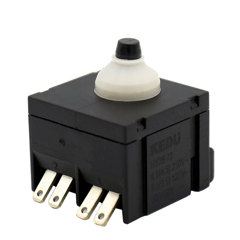 KEDU-interruptor HY28-72 de botón a prueba de polvo, herramienta eléctrica de mano para máquina pulidora de molino de esquina, 127/250V, 9,5/4.5A, 2 uds. ► Foto 1/5