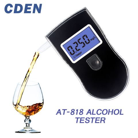 Alcoholímetro profesional, monitor LCD Digital de policía, alcoholímetro de respuesta rápida para conductores ebrios, alcotester AT818 ► Foto 1/6