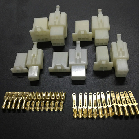 10 2,8mm 2/3/4/6/9 pin automóvil 2,8 alambre eléctrico conector macho hembra cable Kits enchufes de terminal de ebike Coche ► Foto 1/1