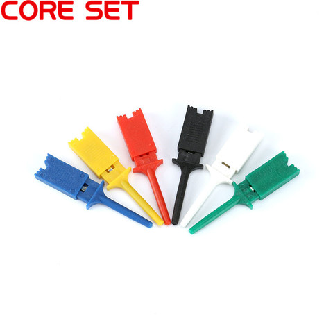 30 unids/lote Mini Grabber Kits 6 Color SMD IC Clip de gancho de prueba Jersey sonda lógica Analizador de accesorios de prueba ► Foto 1/6