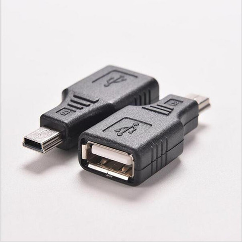 Nuevo Mini USB macho a USB hembra conector convertidor Transferencia de sincronización de datos adaptador de OTG PARA LA coche AUX MP3 MP4 tabletas los teléfonos U-disco ► Foto 1/1