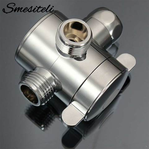Smesiteli-válvula desviadora de cabezal de ducha de 3 vías, válvula adaptadora de interruptor de tres funciones para piezas de bidé de inodoro, G1/2