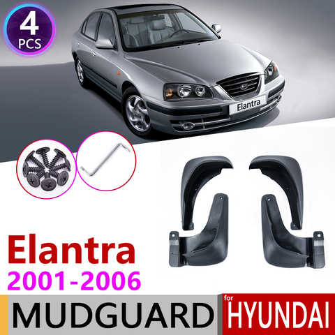 Para Hyundai Elantra 2001 ~ 2006 XD delantero trasero Mudflap guardabarros de guardabarros guardia Splash solapa 2002 accesorios 2003 2004, 2005 ► Foto 1/6
