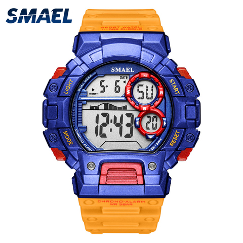 SMAEL-Reloj deportivo informal para hombre, cronógrafo redondo resistente al agua, Digital, LED, regalo automático, 1443 ► Foto 1/6