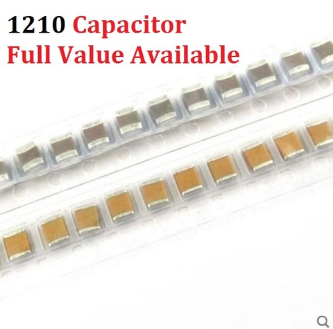 Condensador SMD 1210, 100NF 470NF 680NF 1UF 50V 2,2 UF 4,7 UF 10UF 22UF 47UF 100UF 104 474 684 105 225 475 106 226 476 107 0,1 uf, 50 Uds. ► Foto 1/1