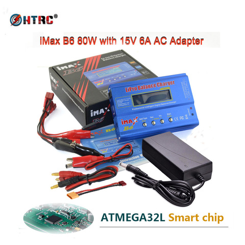 HTRC iMAX B6 80 W 6A cargador de batería Lipo NiMh Li-Ion Ni-Cd Digital RC cargador Lipro balanaza cargador descargador de + 15 V 6A adaptador ► Foto 1/6