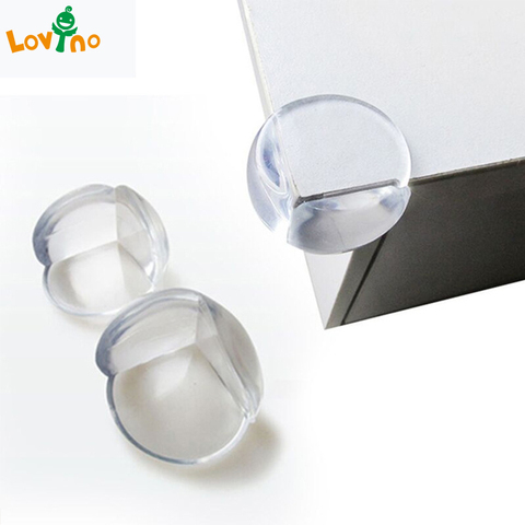 Protector de esquina de silicona para bebés, bola de goma transparente en forma de L, 20/30 unidades/lote ► Foto 1/6