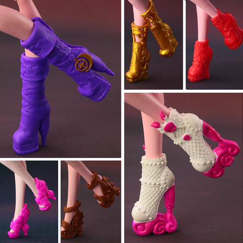 Zapatos de plumas rojas de alta calidad, para Monster High doll, 15 estilos disponibles, 2022 ► Foto 1/6