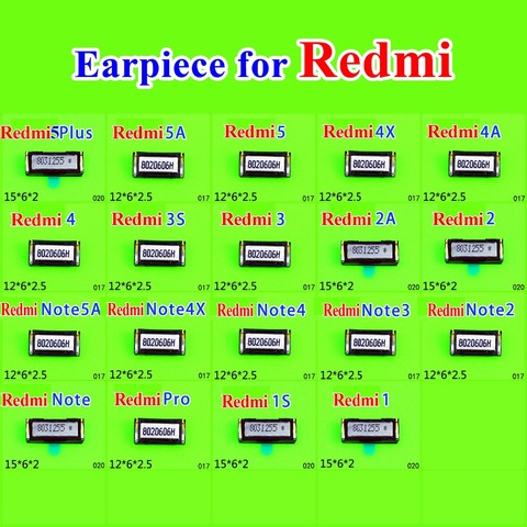 2 piezas altavoz del auricular de sonido receptor para Xiaomi Redmi 1 2 3 4 5 5 Plus 5A 4X 4A 3 S 2A Redmi Note pro 1 piezas de reparación ► Foto 1/3