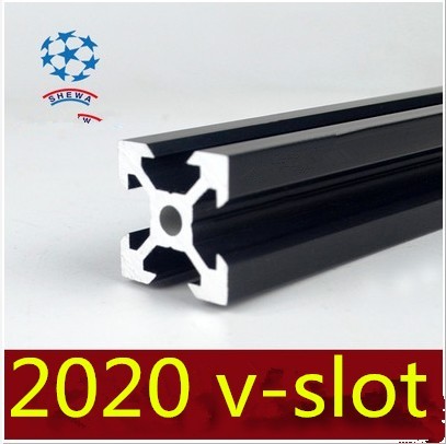 2022 perfil de aluminio de extrusión 2022 v estándar europeo ranura negro longitud 350mm aluminio perfil de trabajo 1 piezas 350 MM 370mm ► Foto 1/6