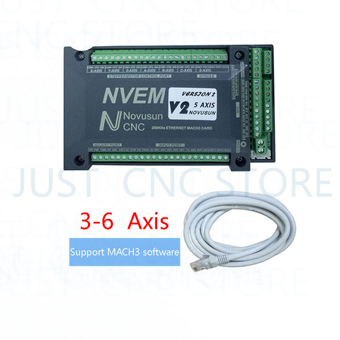 NVEM-controlador de 4 ejes CNC MACH3, puerto Ethernet, motor paso a paso, Tarjeta de control de movimiento, máquina de grabado, controlador de velocidad, dc 200KHZ ► Foto 1/1