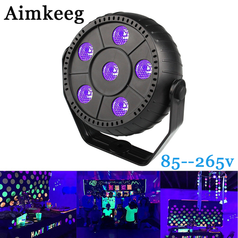 Aimkeeg-Lámpara Ultravioleta LED, luz UV con efecto de Disco, luz láser para escenario, arandela de foco de pared, luz profesional para escenario ► Foto 1/6