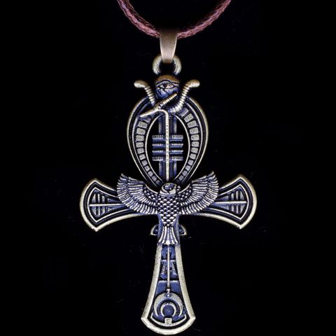 Collar con colgante de Ojo de Horus, Cruz egipcia de la vida, Ankh ► Foto 1/4