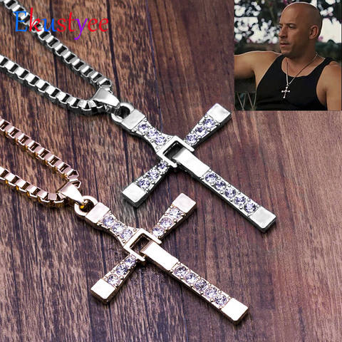 Collar con colgante de Cruz clásica para hombre, Gargantilla con colgante de la película The Fast and The Furious Toretto ► Foto 1/6