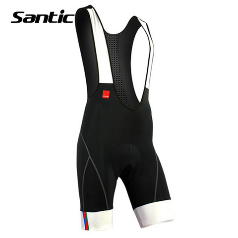 SANTIC C05031 nuevos hombres MTB ciclismo babero pantalones cortos Cool Chinlon ropa ajustado 3D acolchado bicicleta tirantes tamaño S ~ 3XL ► Foto 1/6