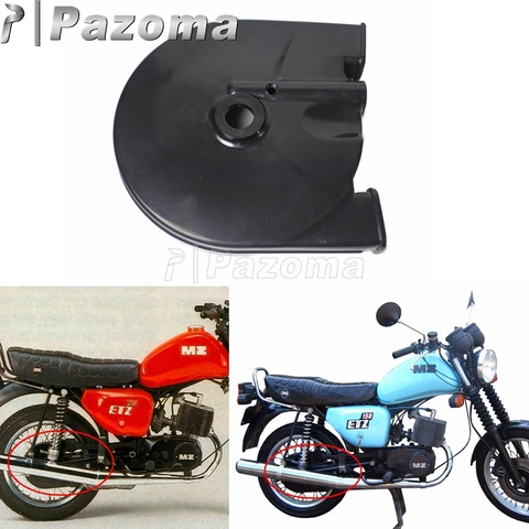 Cubierta protectora de piñón trasero de plástico ABS para motocicleta, cubierta protectora de cadena para MZ ETZ 125, 150, 250, 251, 301, negro ► Foto 1/1