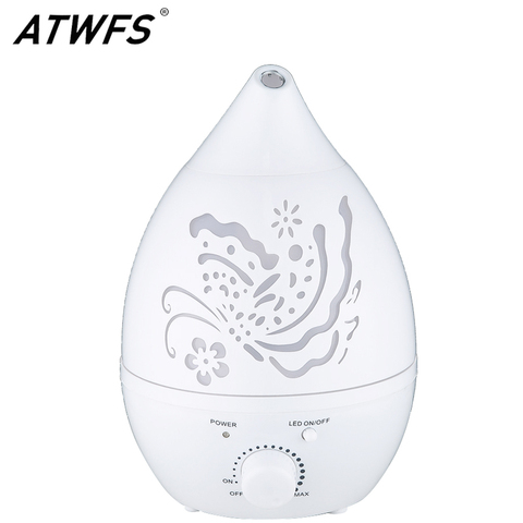 ATWFS-humidificador de aire para hogar y oficina, difusor de aceites esenciales con LED de 7 colores, generador de niebla para habitación de bebé, aromaterapia ► Foto 1/6