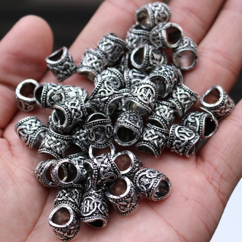 Abalorios de plata tibetana para fabricación de joyas, abalorios de 6mm, runas vikingas, accesorios de vikingas, slavic, 24 Uds. ► Foto 1/4